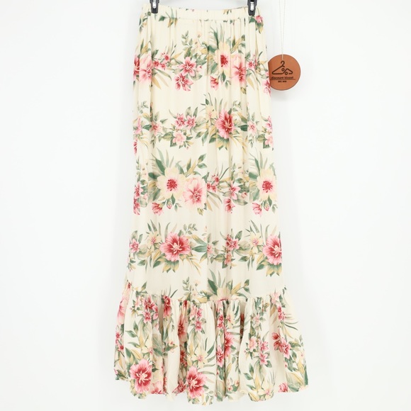 American Eagle High‎ Low Ruffle Tropical Floral Skirt - Picture 2 of 12